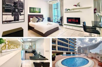 Apartment - Studio - 1 Bathroom for rent in Zumurud Tower - Dubai Marina - Dubai