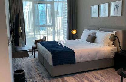 Apartment - Studio - 1 Bathroom for rent in Damac Maison Prive A - Damac Maison Prive - Business Bay - Dubai