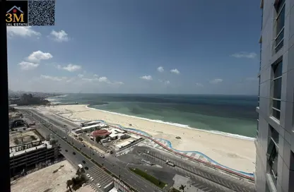 Apartment - 2 Bedrooms - 2 Bathrooms for rent in Corniche Tower - Ajman Corniche Road - Ajman