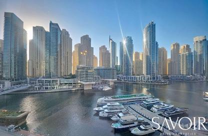 Apartment - 1 Bedroom - 2 Bathrooms for rent in Silverene Tower B - Silverene - Dubai Marina - Dubai