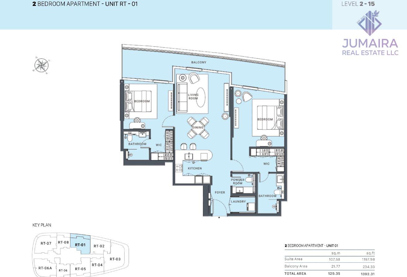 2 Bedroom | Danah Bay Tower | Off-plan