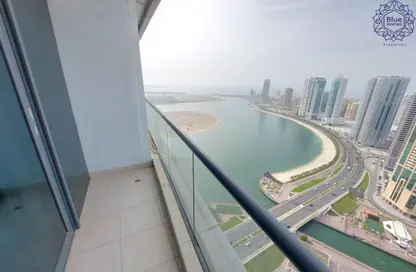 Apartment - 2 Bedrooms - 4 Bathrooms for rent in Beach Tower 2 - Al Khan Lagoon - Al Khan - Sharjah