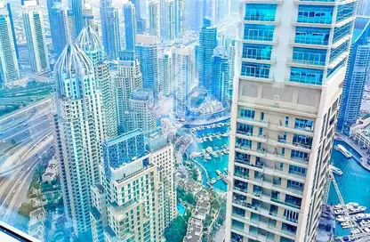 شقة - غرفة نوم - 2 حمامات للايجار في برج ماج 218 - دبي مارينا - دبي