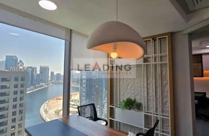 Business Centre - Studio - 4 Bathrooms for rent in The Binary Tower - Business Bay - Dubai