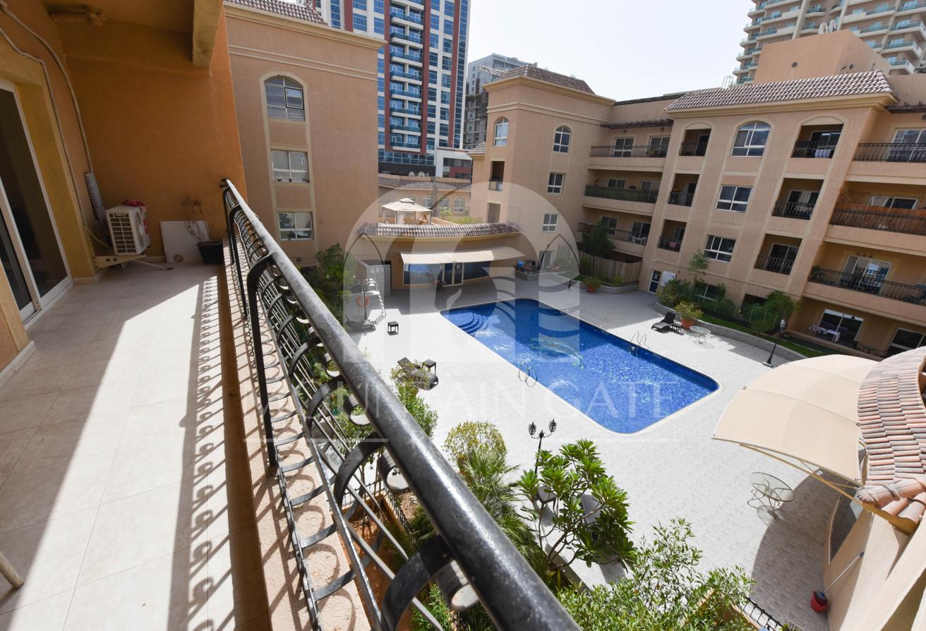 Fully Furnished Closed Kitchen Pool View in JVC photo 14