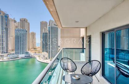 Apartment - 2 - 2 for rent in Time Place Tower - Dubai Marina - Dubai