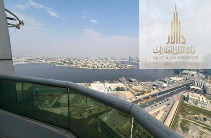 شقة - غرفة نوم - 2 حمامات للايجار في أورينت تاور 2 - أورينت تاور - البستان - عجمان