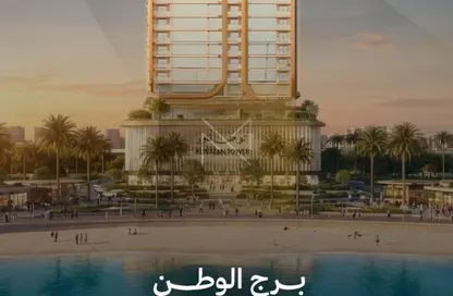 شقة - غرفة نوم - 2 حمامات للبيع في برج الوطن - طريق كورنيش عجمان - عجمان شقة - غرفة نوم - 2 حمامات للبيع في برج الوطن - طريق كورنيش عجمان - عجمان