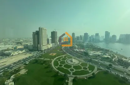 Office Space - Studio - 2 Bathrooms for rent in Business Tower - Al Majaz 2 - Al Majaz - Sharjah