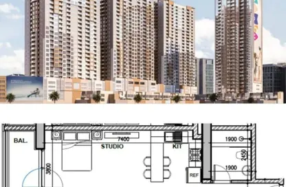 Apartment - Studio - 1 Bathroom for sale in Ajman One - Phase 2 - Ajman Downtown - Ajman