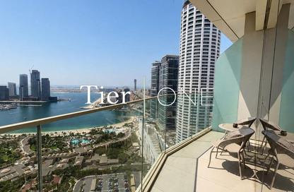 Apartment - 1 - 2 for rent in Palm View - Dubai Media City - Dubai