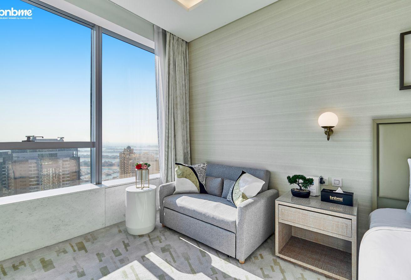 Palm Tower Studio | Furnished | Panoramic Sea View photo 9