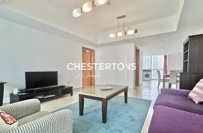 شقة - غرفة نوم - 2 حمامات للايجار في برج الأمواج - دبي مارينا - دبي