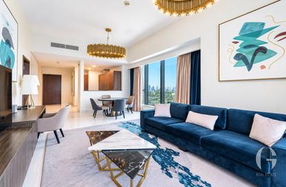 Apartment - 1 - 2 for rent in Palm View - Dubai Media City - Dubai
