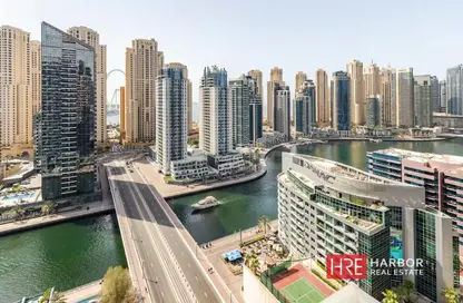 شقة - غرفة نوم - 2 حمامات للايجار في برج الزمرد - دبي مارينا - دبي