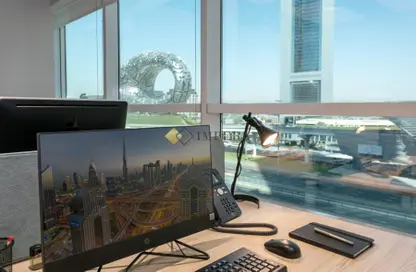Office Space - Studio - 2 Bathrooms for rent in Millennium Executive Tower - Sheikh Zayed Road - Dubai