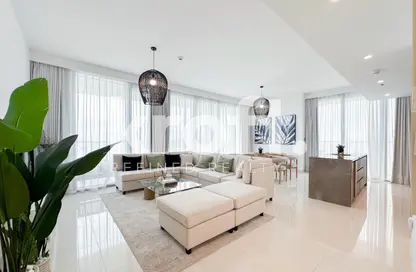 Apartment - 3 Bedrooms - 4 Bathrooms for rent in Beach Isle Tower 1 - Beach Isle - EMAAR Beachfront - Dubai Harbour - Dubai