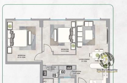 Apartment - 2 Bedrooms - 2 Bathrooms for sale in Kentia - Ajman Uptown Villas - Ajman Uptown - Ajman