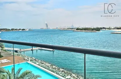 شقة - غرفة نوم - 2 حمامات للايجار في أزور ريزيدنس - نخلة جميرا - دبي