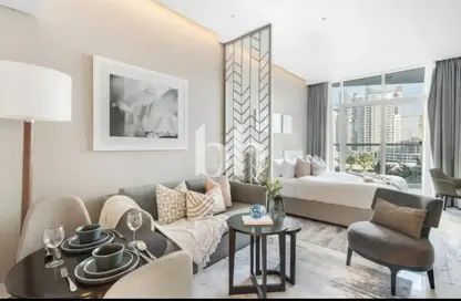 Apartment - Studio - 1 Bathroom for rent in Damac Maison Prive A - Damac Maison Prive - Business Bay - Dubai