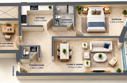 Apartment - 1 - 2 for sale in Al Aamra Tower - Al Amerah - Ajman Apartment - 1 - 2 for sale in Al Aamra Tower - Al Amerah - Ajman