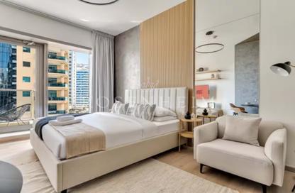 Apartment - Studio - 1 Bathroom for rent in Sparkle Tower 2 - Sparkle Towers - Dubai Marina - Dubai