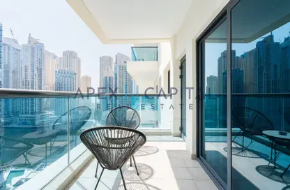 شقة - غرفة نوم - 2 حمامات للايجار في برج الزمان والمكان - دبي مارينا - دبي