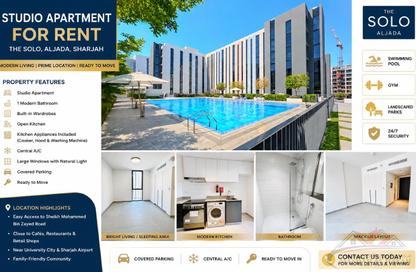 Apartment - Studio - 1 Bathroom for rent in The Solo - Aljada - Sharjah Apartment - Studio - 1 Bathroom for rent in The Solo - Aljada - Sharjah