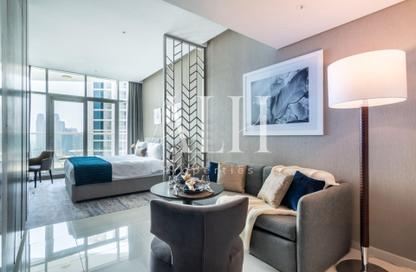 Apartment - Studio - 1 Bathroom for rent in Damac Maison Prive A - Damac Maison Prive - Business Bay - Dubai