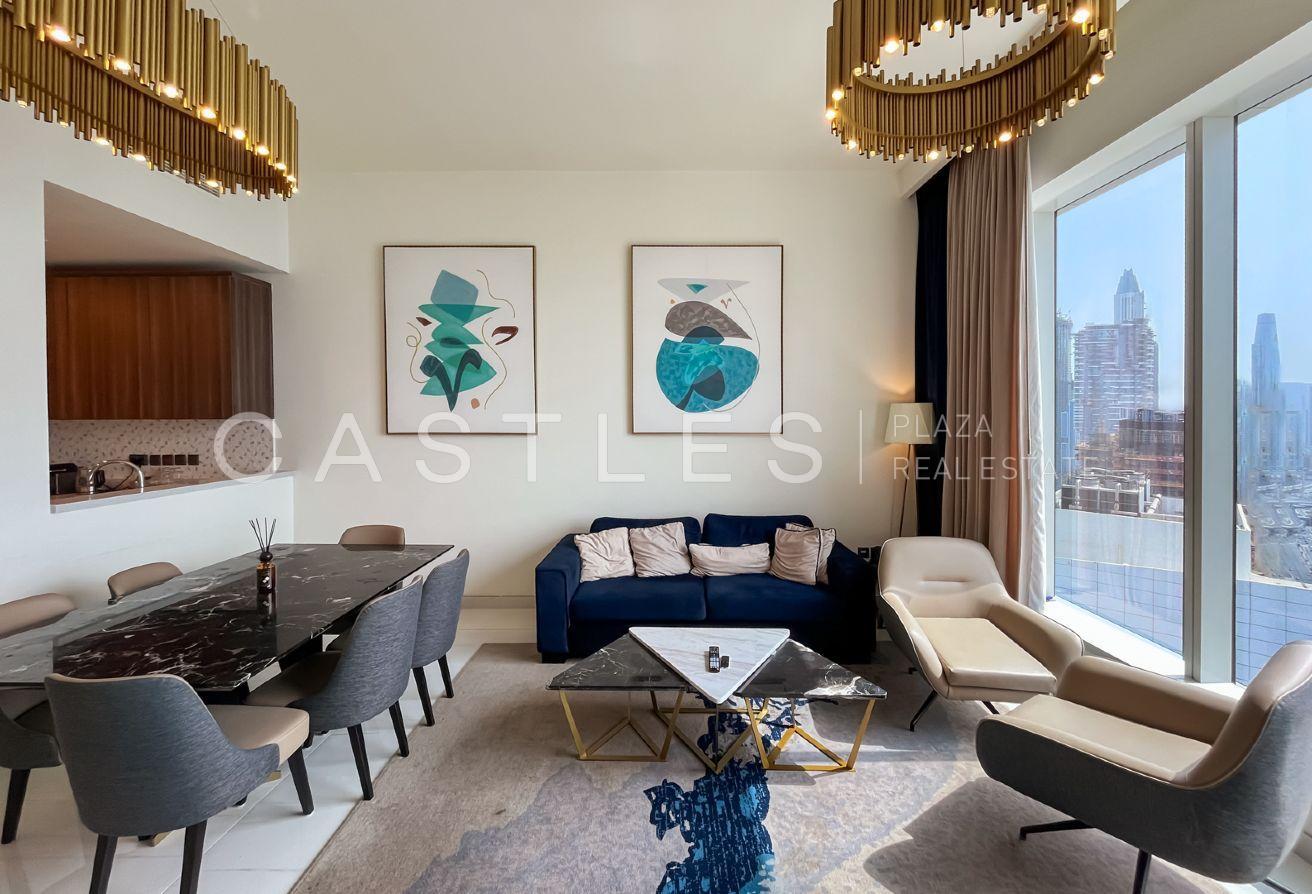 Luxury 2BR + Maid | Furnished | SZR View |For Rent photo 13