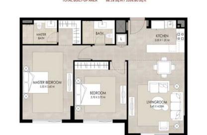 Apartment - 2 Bedrooms - 2 Bathrooms for sale in The Mayfair - Town Square - Dubai