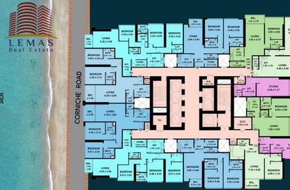 Apartment - 1 - 2 for sale in Al Watan Tower - Ajman Corniche Road - Ajman