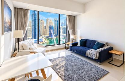 Apartment - 1 - 2 for rent in Silverene Tower B - Silverene - Dubai Marina - Dubai