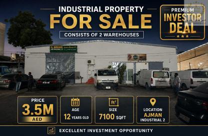 Warehouse - Studio - 4 Bathrooms for sale in Ajman Gate Tower - Ajman Industrial 2 - Ajman Industrial Area - Ajman