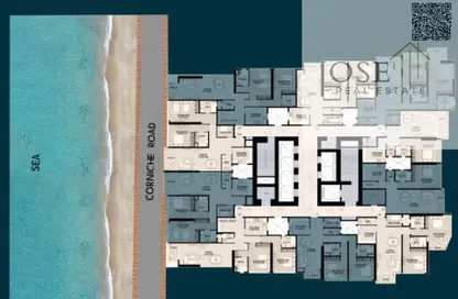 شقة - غرفة نوم - 2 حمامات للبيع في برج الوطن - طريق كورنيش عجمان - عجمان