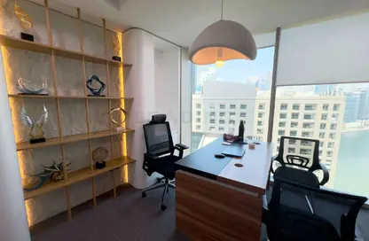 Business Centre - Studio - 4 Bathrooms for rent in The Binary Tower - Business Bay - Dubai