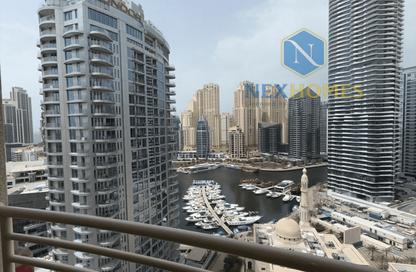 شقة - غرفة نوم - 1 حمام للايجار في برج مانشستر - دبي مارينا - دبي