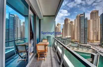 Apartment - Studio - 1 Bathroom for rent in Silverene Tower B - Silverene - Dubai Marina - Dubai