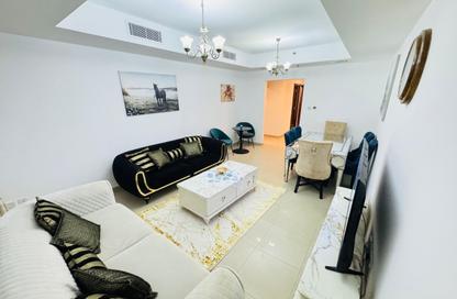 Apartment - 1 - 2 for rent in Beach Tower 2 - Al Khan Lagoon - Al Khan - Sharjah