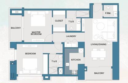 Apartment - 2 Bedrooms - 3 Bathrooms for sale in Mawjan Tower - Ajman Corniche Road - Ajman