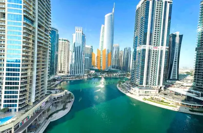 Apartment - 1 Bedroom - 2 Bathrooms for rent in Lakeside Residence - JLT Cluster A - Jumeirah Lake Towers - Dubai