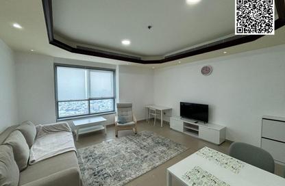 Apartment - 1 Bedroom - 1 Bathroom for rent in Corniche Tower - Ajman Corniche Road - Ajman
