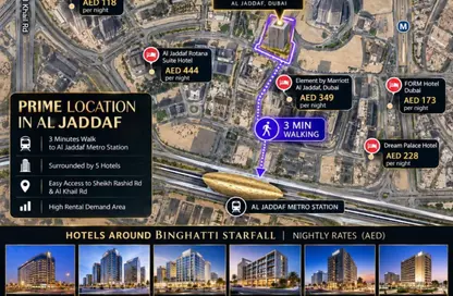 Apartment - 1 Bathroom for sale in Binghatti Starfall - Al Jaddaf - Dubai