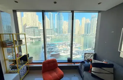 Apartment - 1 Bedroom - 2 Bathrooms for rent in Silverene Tower B - Silverene - Dubai Marina - Dubai