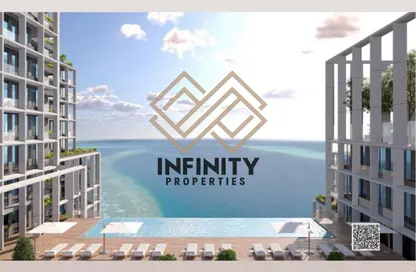 شقة - غرفة نوم - 2 حمامات للبيع في برج موجان - طريق كورنيش عجمان - عجمان