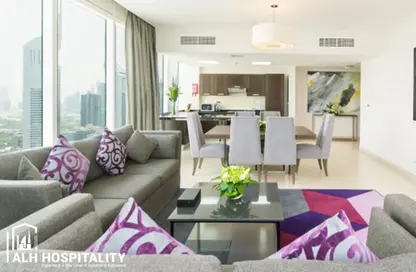 النزل و الشقق الفندقية - 2 غرف نوم - 3 حمامات للايجار في برج نسيمه - شارع الشيخ زايد - دبي