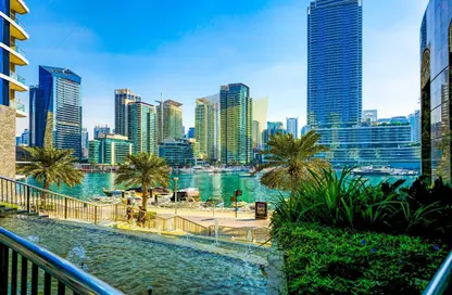 شقة - غرفة نوم - 2 حمامات للايجار في برج أورورا - مارينا بروموناد - دبي مارينا - دبي