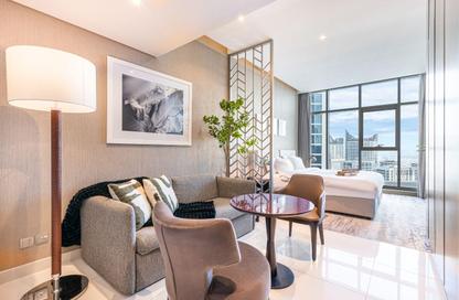 Apartment - Studio - 1 Bathroom for rent in Damac Maison Prive A - Damac Maison Prive - Business Bay - Dubai