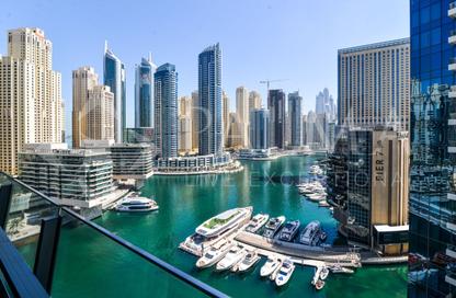 Apartment - 2 - 2 for rent in Silverene Tower A - Silverene - Dubai Marina - Dubai