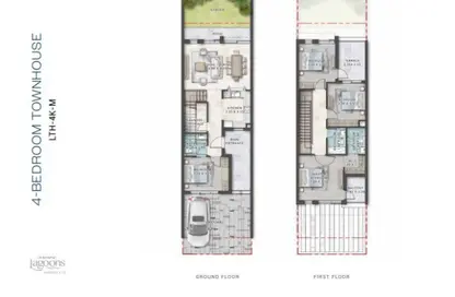 تاون هاوس - 4 غرف نوم - 3 حمامات للبيع في موروكو المرحلة الثانية - داماك لاجونز - دبي